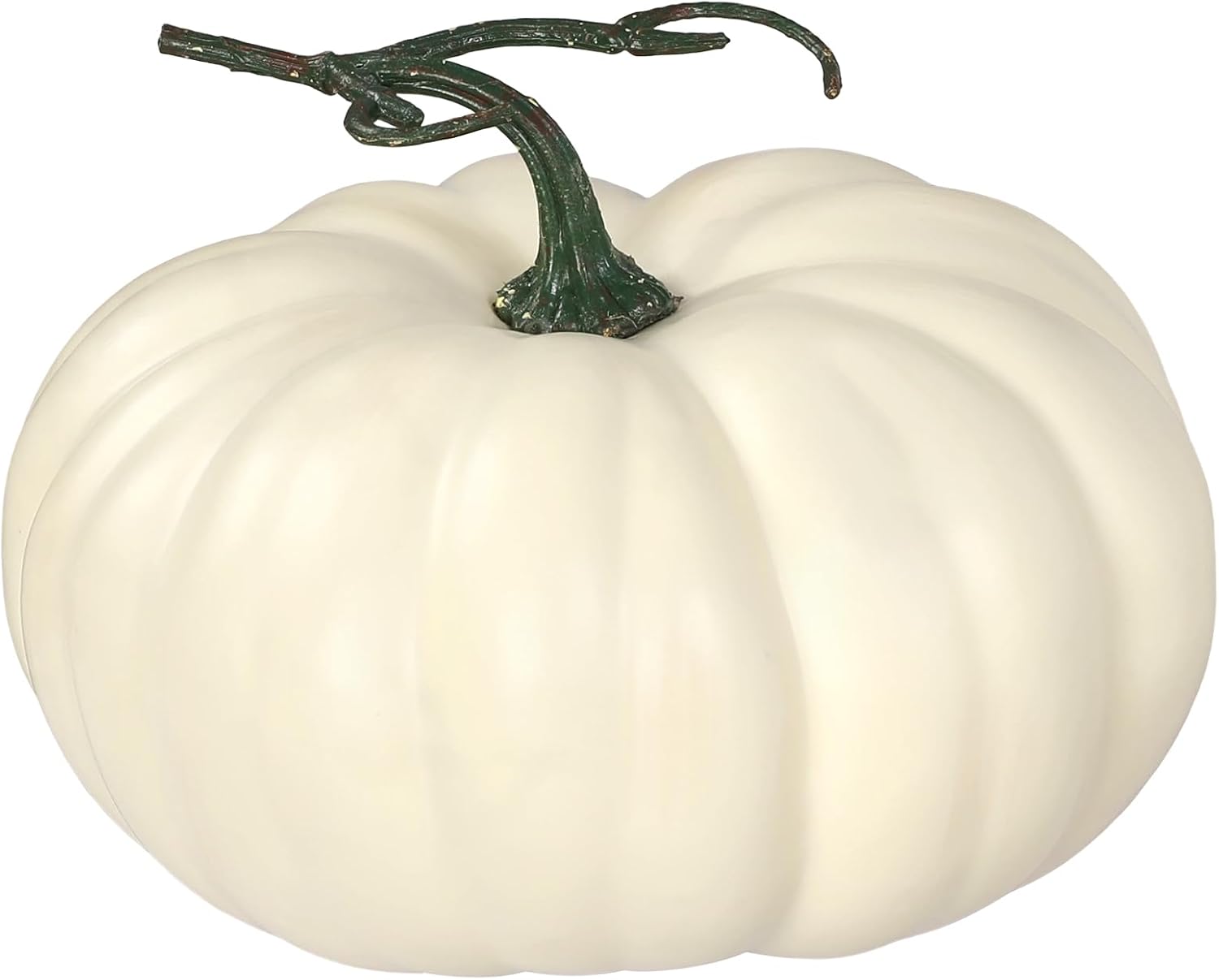 Lcuasc Cream White Artificial Foam Pumpkin 9.5 inch